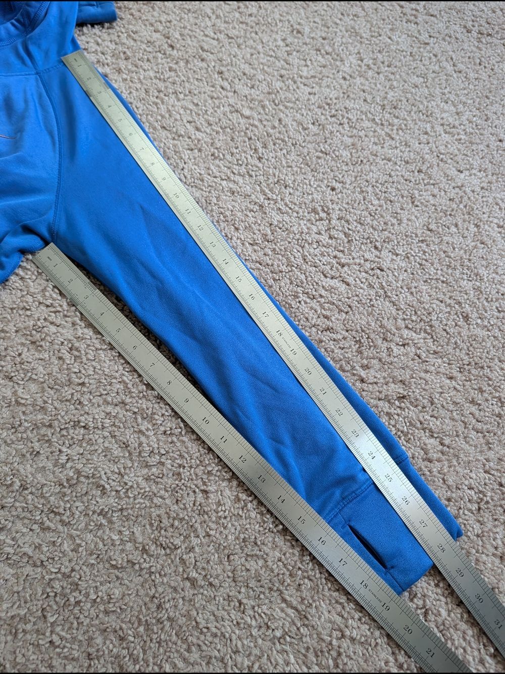 Nike Womens Blue Therma Fit Fleece Activewear Pullover Hoodie Size Large - Picture 10 of 10